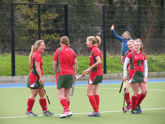 DLHC 2XI forwards enjoying themselves during the Derg Valley game