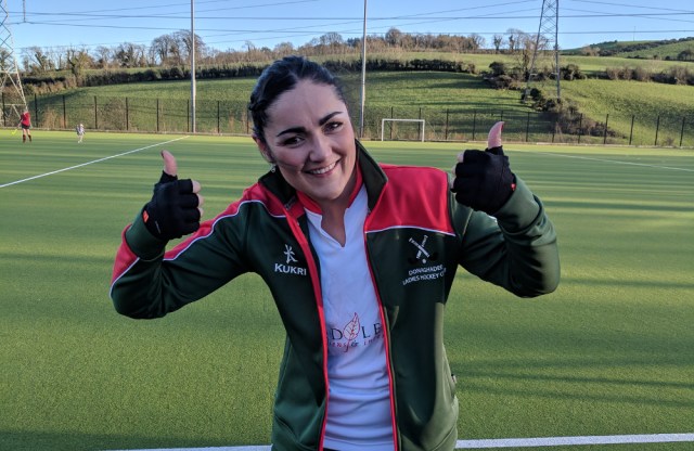 New kit, new (too short), stick grip and a goal. Sarah Louise winning at life!