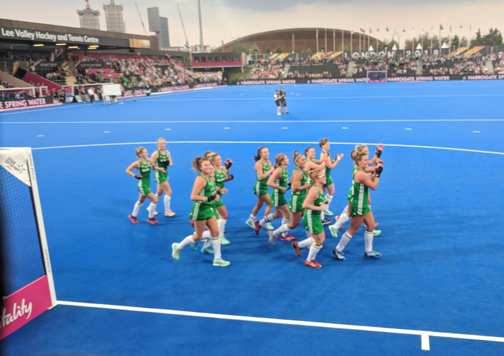 Ireland Women after their 3-1 victory over the USA, 22nd July 2018