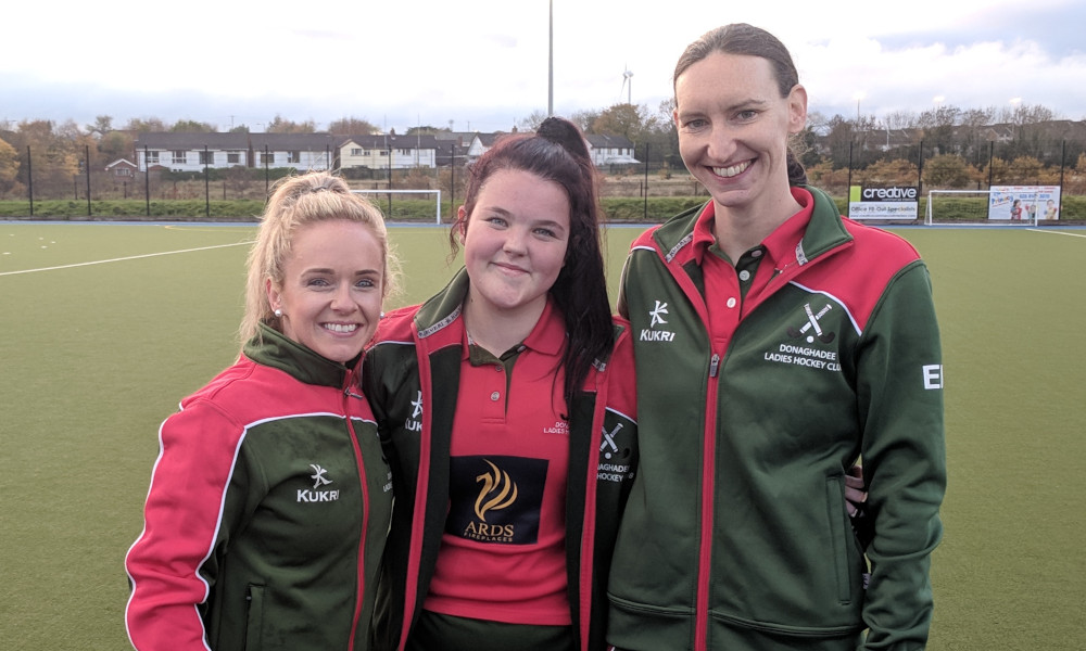 Ruth, Vicky and Emily (twice) were on target against Bangor